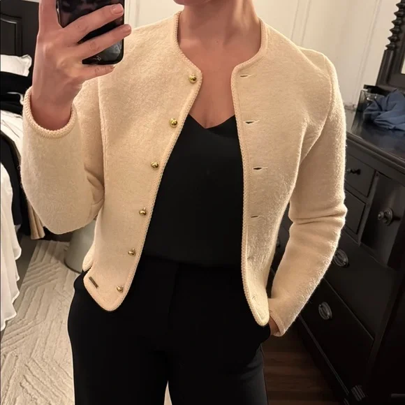 Geiger of Austria Pure Wool Vintage Cream Women's Jacket - Picture 3 of 12